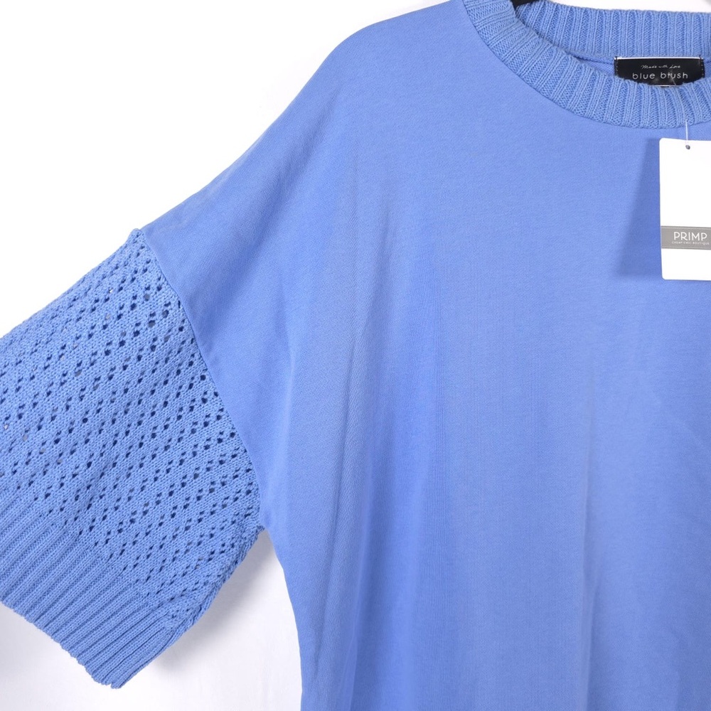 NWT Blue Blush Made With Love Mini T-Shirt Dress Cotton Blend IBD06287 SMALL - Picture 7 of 11